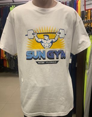 No Limits, Футболка мужская SUN GYM Miami Florida (MD7612-1), Белая ( XL )