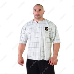 Big Sam, Размахайка-Футболка Mens Oversize Rag Top T-Shirt 3130 Серая-Клетка S