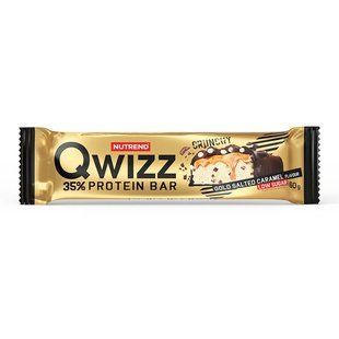 Nutrend, Спортивний батончик Qwizz Protein Bar, 60 грам salted caramel, Солона карамель, 60 грам