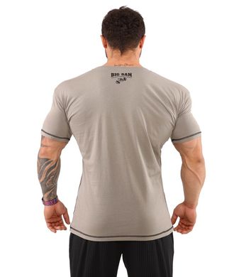 Big Sam, Футболка (Bodybuilding Mens T-Shirt BS 2843) Серый ( M )
