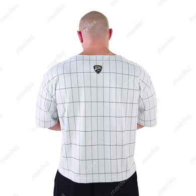 Big Sam, Размахайка-Футболка Mens Oversize Rag Top T-Shirt 3130 Серая-Клетка S