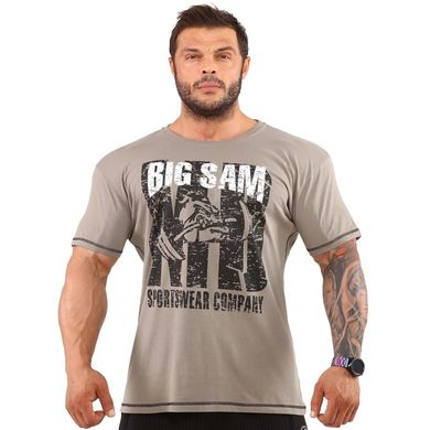 Big Sam, Футболка (Bodybuilding Mens T-Shirt BS 2843) Серый ( M )