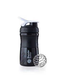 Blender Bottle, Спортивный шейкер-бутылка SportMixer Black/White, 590 мл