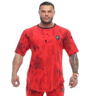 Big Sam, Футболка-Размахайка (Oversize Gym Rag Top T-shirt BGSM 3334) Красная ( M )