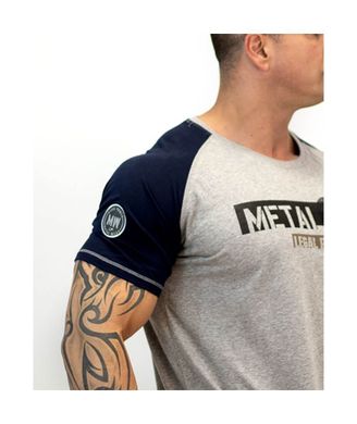 LegalPower, Футболка для бодібілдингу Metal Wear, Сіро-синя M