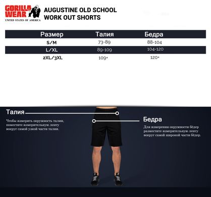Gorilla Wear, Шорти спортивні Augustine Old School Shorts Black/Red ( L\XL )