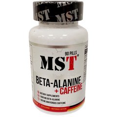 MST Sport Nutrition, Бета аланін Beta-Alanine Caffeine, 90 таблеток, 90 таблеток