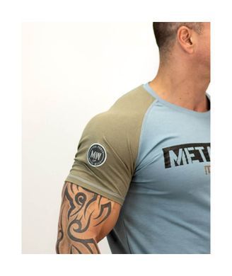 LegalPower, Футболка для бодибилдинга Metal Wear, Голубой-серый M