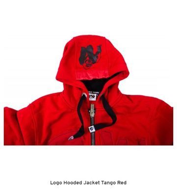 Gorilla Wear, Толстовка Logo Hooded Jacket Tango Red, красная ( S )