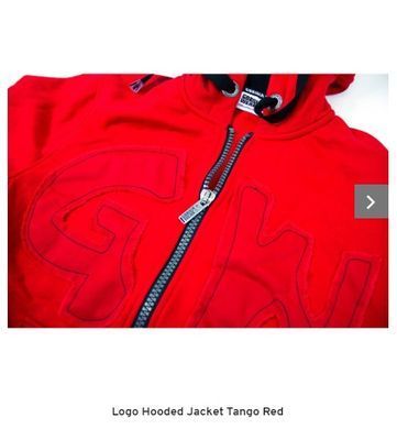 Gorilla Wear, Толстовка Logo Hooded Jacket Tango Red, красная ( S )