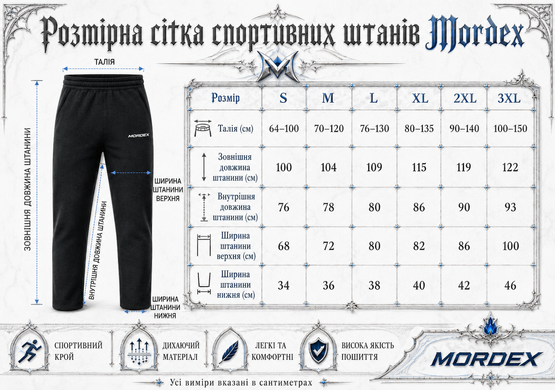 Mordex, Штаны спортивные зауженные ( MD5681-2 ) Серый-Черный ( L )