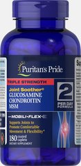 Puritans Pride, Для суглобів та зв'язок Triple Strength Glucosamine, Chondroitin & MSM ( 180 табл )