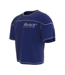 Mordex Rag Top &mdash; размахайка с кокеткой и внешним оверлоком, тёмно-синяя ( M )