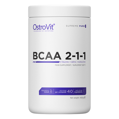 OstroVit, Аминокислоты BCAA 2-1-1, 400 грамм Без смаку