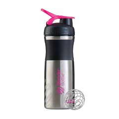 Blender Bottle, Спортивный шейкер BlenderBottle SportMixer Stainless Steel Pink, 820 мл