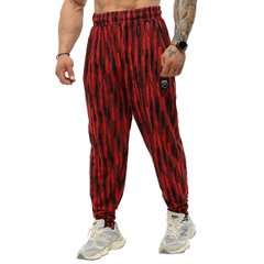 Big Sam, Штани спортивні завужені ((Baggy Winter Towel Pants PNT1313)) Чорний-Червоний ( S )