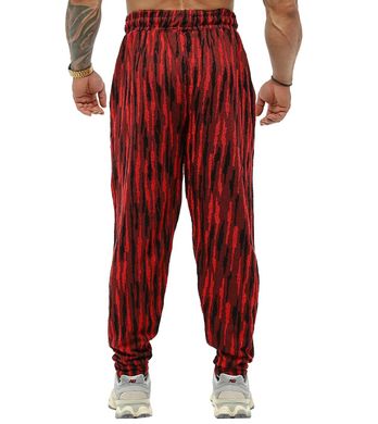 Big Sam, Штани спортивні завужені ((Baggy Winter Towel Pants PNT1313)) Чорний-Червоний ( L )