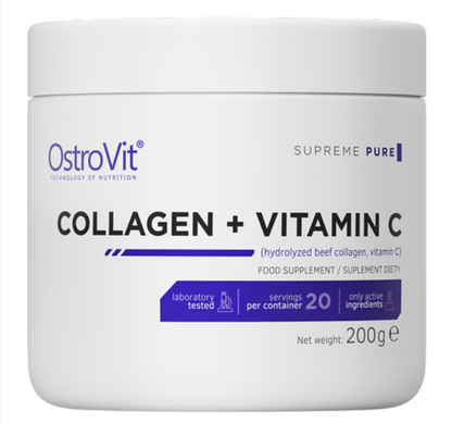 OstroVit, Колаген Collagen + Vitamin C, 200 грам Unflavored