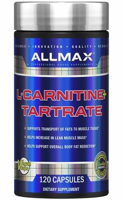 AllMax Nutrition, Карнітин L-Carnitine-Tartrate 120 капсул, 120 капсул