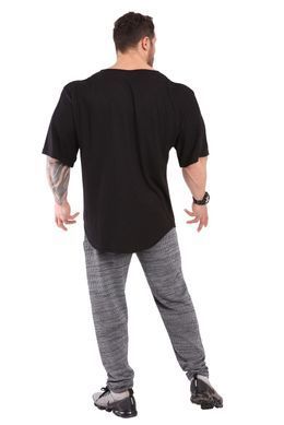 Big Sam, Размахайка Ragtop Rag Top Sweater Fitness Gym T-Shirt Bodybuilding 3282 Чорна XXXL