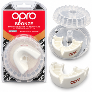OPRO UFC Bronze Level Self-Fit Mouthguard&mdash; капа для дорослих 10+років ( White )
