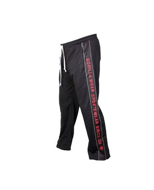 Gorilla Wear, Штаны спортивные ровные Functional mesh pants Black/Red S\M