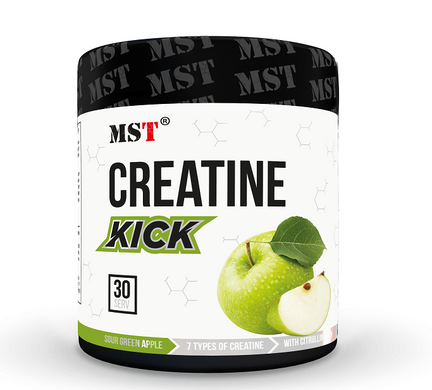 MST Sport Nutrition, Креатин Creatine Kick, 300 грам Green Apple