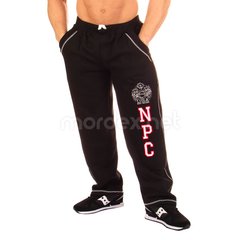 NPC, Штани спортивні теплі NPC USA Fleece Pants, чорний / білий, Чорний/білий, M