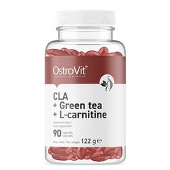 OstroVit, Жироспалювач (Карнітін) L-Carnitine+Green Tea +CLA, (90 капсул)