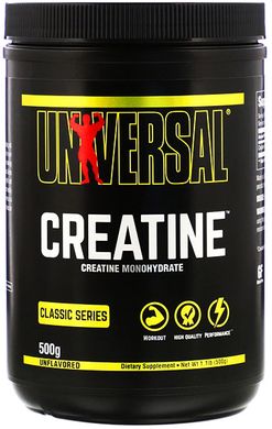Universal Nutrition, Креатин Creatine Monohydrate Powder, 500 грамм, Без вкуса, 500 грамм