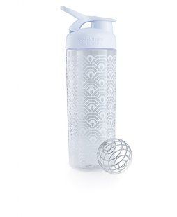Blender Bottle, Спортивный шейкер BlenderBottle SportMixer Signature Sleek Clamshell White, 760 мл