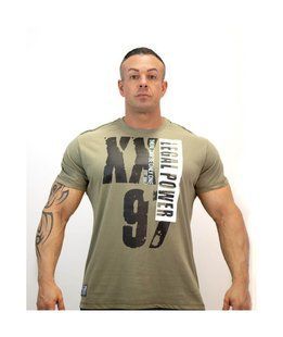 LegalPower, Футболка для бодибилдинга XXL 97 Eagle 2011-869, Серо-зеленый M