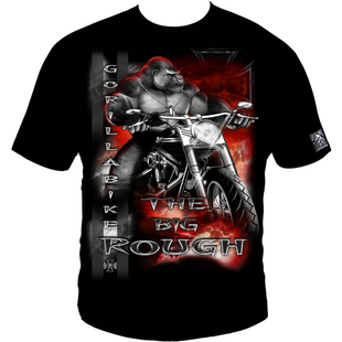 Silberr&uuml;cken Herren T-Shirt &ldquo;Gorilla Biker Let&rsquo;s Go&rdquo; (GBR2) &ndash; Black (L)