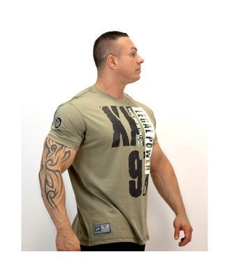 LegalPower, Футболка для бодибилдинга XXL 97 Eagle 2011-869, Серо-зеленый M