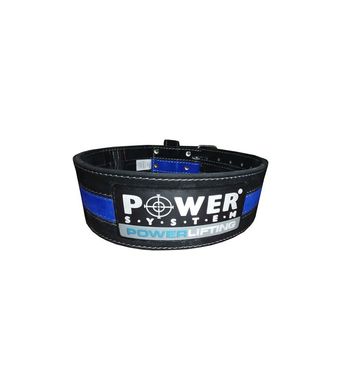 Power System, Пояс для пауэрлифтинга Power Lifting PS 3800 черный/синий, Черный/синий, XL