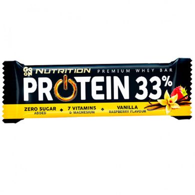 Go On Nutrition, Протеїновий батончик Protein Bar 33%, 50 грам*25 штук Vanilla Raspberry
