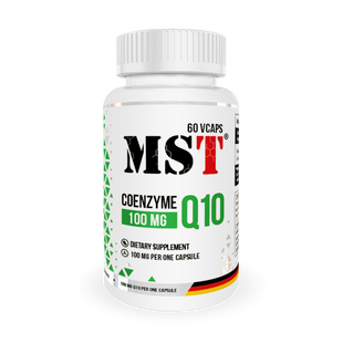 MST Sport Nutrition, Коэнзим Coenzyme Q10 100 mg Убіхінон, 60 капсул, 60 капсул