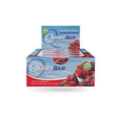 Quest Nutrition, Спортивный батончик Quest Bar, Mixed Berry Bliss