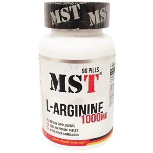 MST Sport Nutrition, Аргінін L-Arginine 1000 Mg, 90 таблеток