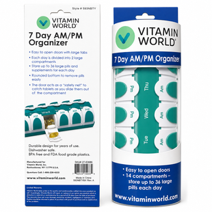 Таблетница Vitamin World 7 Day AM/PM Organizer на 7 дней