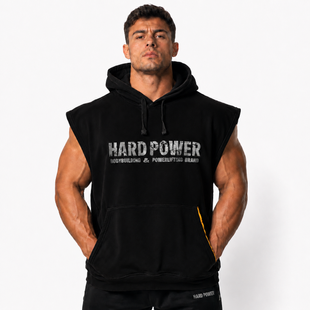 Чоловіча безрукавка-худі Pro Hard Power з капюшоном чорна 2XL
