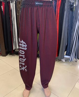 Mordex, Штани спортивні звужені (Pants MD5359-7 напис) Чорний\Червоний ( XL )