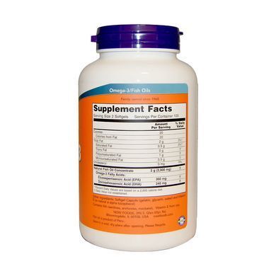Now Foods, Риб'ячий жир Omega-3, ( 200 капсул )