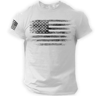 Hard Power(USA), Футболка бесшовна Flag-Logo(Oversized MD7491-6), White ( M )