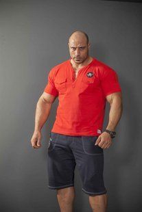 Big Sam, Футболка Deep V Neck Red T-Shirt Big Sam 2618 ( M )