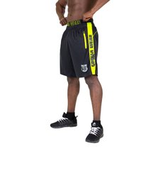 Gorilla Wear, Шорты спортивные Shelby Shorts - Black/Neon Lime, Черный/салатовый, M