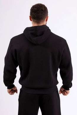 Big Sam, Кофта с капюшоном на замке 3552, Черная , Черный, L