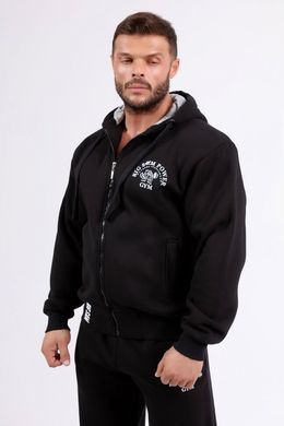 Big Sam, Кофта с капюшоном на замке 3552, Черная , Черный, L