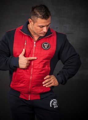 Big Sam, Толстовка 3599 Sweatjacke Червоно \ чорная, Чорний / червоний, XL