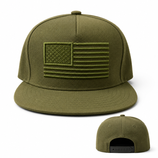 Кепка Hard Power Snapback 6-панельная с прямым козырьком и вышивкой хаки